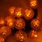 70 Amber/Orange G12 LED String Lights, Green Wire, 4" Spacing